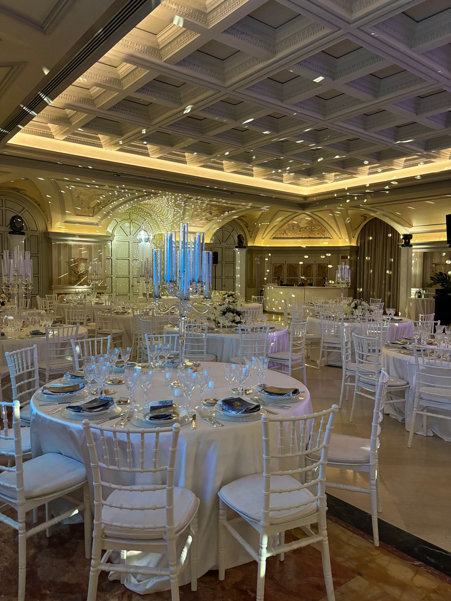 Sala di gala allestita per un ricevimento